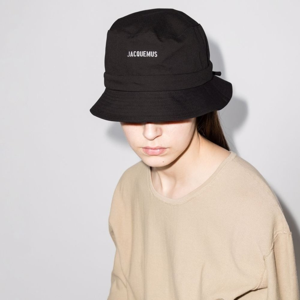 Black Jacquemus logo plaque bucket hat - Picture 3 of 16